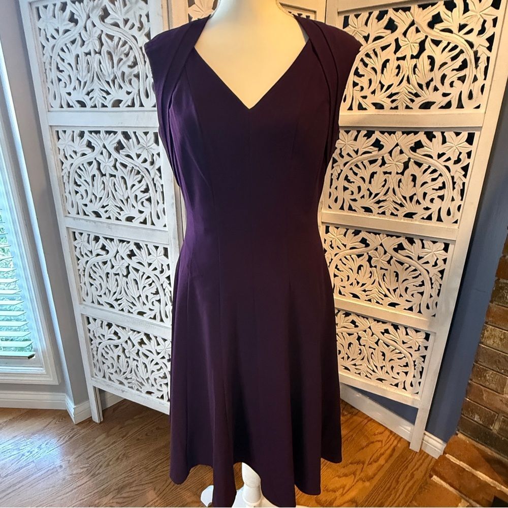 Calvin Klein Deep Purple Midi Dress NWT Sz 6